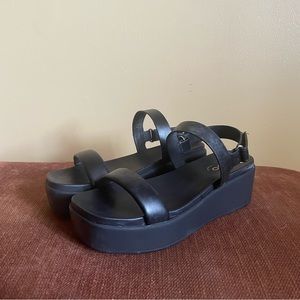 Aldo Platform Black Sandals